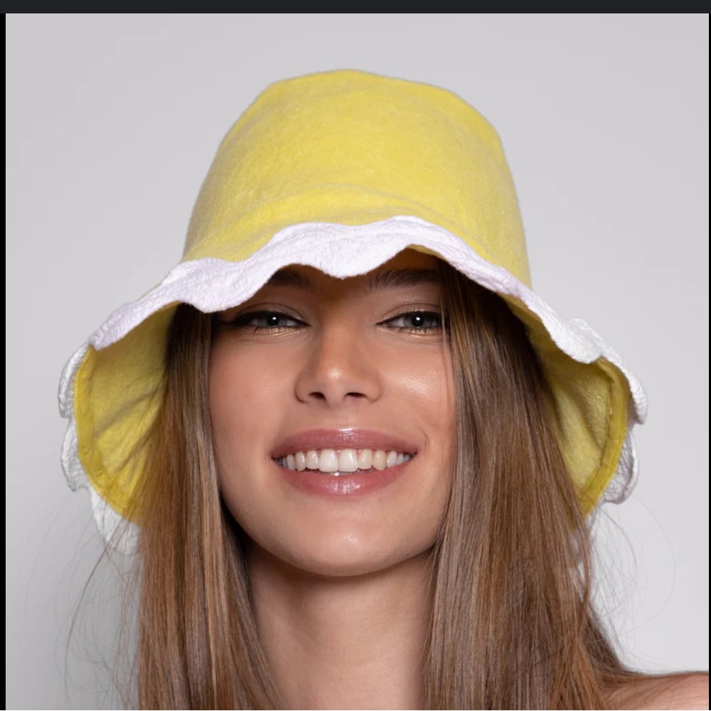 NWT sundress lemon terry hat size L